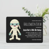 ハッピーミイラのハロウィン モンスターの誕生日 招待状 (スタンド正面)