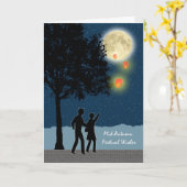 ハッピーミッドオータムフェスティバルスカイランタン カード (黄色い花)