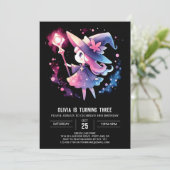 ハッピーミニマリストウィザード誕生日 招待状 (スタンド正面)