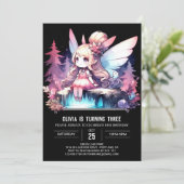 ハッピーミニマリストフェアリー誕生日 招待状 (スタンド正面)