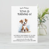 ハッピーミニマルピットブルピットブルテリアドッグ 招待状 (スタンド正面)