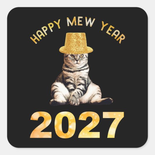 ハッピーミュウイヤー2027 スクエアシール (正面)