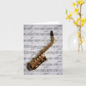 ハッピーミュージカル誕生日ノートカード カード (黄色い花)