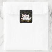 ハッピーミュー年パーティーキャットパン スクエアシール (バッグ)