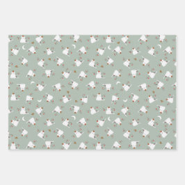 「ハッピーミュー年！」 スノーカカスタムット ラッピングペーパーシート