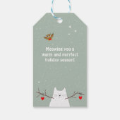 『ハッピーミュー・イヤー』スノーキャット ギフトタグ (裏面)