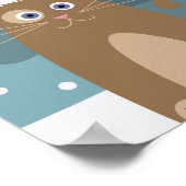 ハッピーミョー年の休暇で雪の中の動物 ポスター (角)