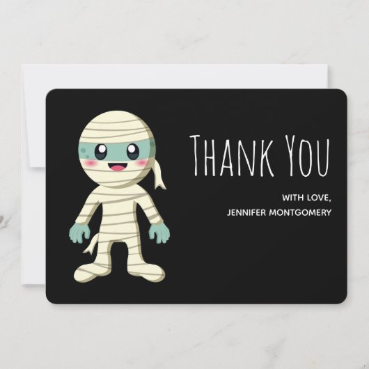 ハッピーミームハロウィーンモンスタースケッチ サンキューカード (正面)