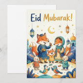 ハッピームバラクカード - 家族のお祝い シーズンカード (正面/裏面)