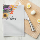 ハッピームーウィーンブラックウィッチキャット キッチンタオル (四つ折り)