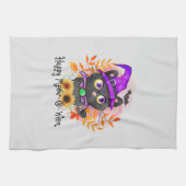 ハッピームーウィーンブラックウィッチキャット キッチンタオル (横)