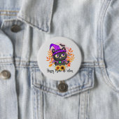 ハッピームーウィーンブラックウィッチキャット 缶バッジ (インサイチュ)