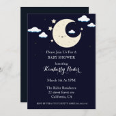 ハッピームーンベビーシャワー招待状 招待状 (正面/裏面)