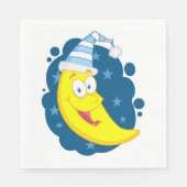 ハッピームーン顔 スタンダードランチョンナプキン (正面)