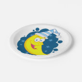 ハッピームーン顔 ペーパープレート (アングル)