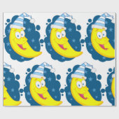 ハッピームーン顔 ラッピングペーパー (フラット)