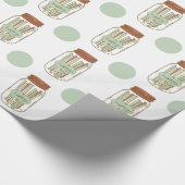 ハッピーメイソンの瓶と藁の包装紙 ラッピングペーパー (角)