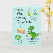 ハッピーメイ誕生日折り畳みグリーティングカード カード (黄色い花)