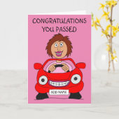 ハッピーメスがドライビングテストに合格 カード (黄色い花)