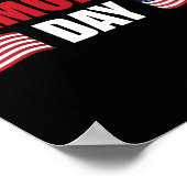 ハッピーメモリアルデーアメリカ国旗アメリカ愛国心 ポスター (角)