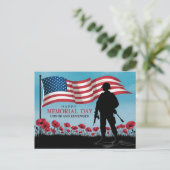 ハッピーメモリアルデーレッドポピー軍隊 ポストカード (スタンド正面)