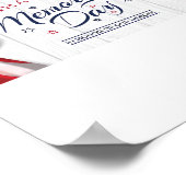 ハッピーメモリアルデー旗のポスター ポスター (角)