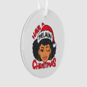 ハッピーメラニンメリークリスマスX – マスブラックシスタ オーナメント (正面)