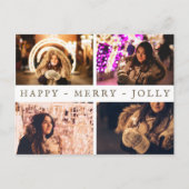 ハッピーメリーすてき4フォトコラージュホリデー ポストカード (正面)