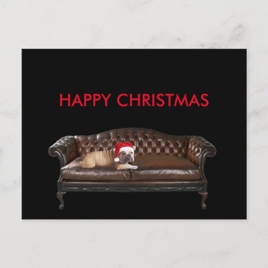 ハッピーメリークリスマスおもしろい皮肉はがき シーズンポストカード (正面)