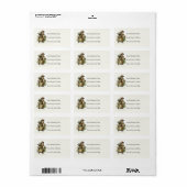 ハッピーメリークリスマスビーヴィンテージ住所 シール (フルシート)