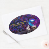 ハッピーメリークリスマス 楕円形シール (封筒)