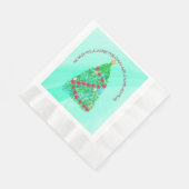 ハッピーメリークリスマス 縁ありランチョンナプキン (角)