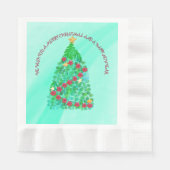 ハッピーメリークリスマス 縁ありランチョンナプキン (正面)