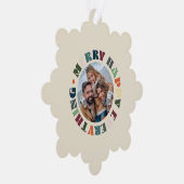 ハッピーメリー全てのグルービーホリデークリスマス オーナメントカード (右)