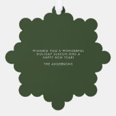 ハッピーメリー全てのグルービーホリデークリスマス オーナメントカード (裏面)