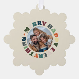 ハッピーメリー全てのグルービーホリデークリスマス オーナメントカード