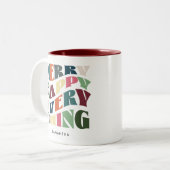 ハッピーメリー全てのグルービーホリデークリスマス ツートーンマグカップ (正面左)