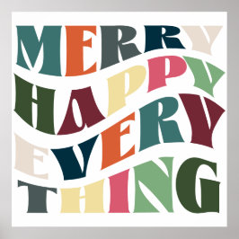 ハッピーメリー全てのグルービーホリデークリスマス ポスター