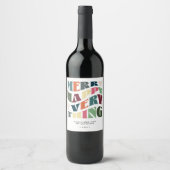 ハッピーメリー全てのグルービーホリデークリスマス ワインラベル (正面)