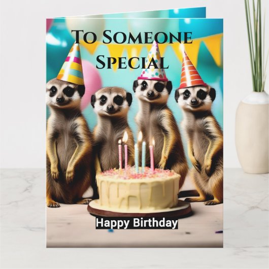 ハッピーメルカット誕生日 カード (正面)