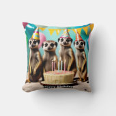 ハッピーメルカット誕生日 クッション (正面)