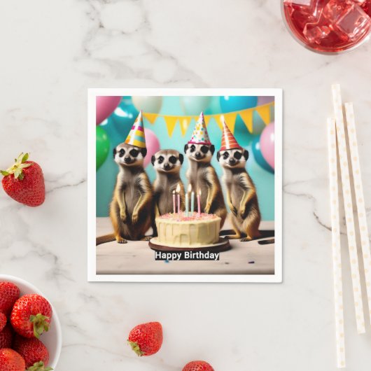 ハッピーメルカット誕生日 スタンダードカクテルナプキン (インサイチュ)