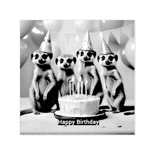 ハッピーメルカット誕生日 セルフインキングスタンプ (デザイン)