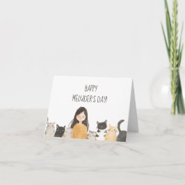 ハッピーメーダー熱狂するの日キャットレディーマザーズデイ カード