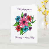 ハッピーメーデー カード (黄色い花)