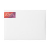 ハッピーメールレインボー差出人住所 ラップアラウンドラベル (正面)