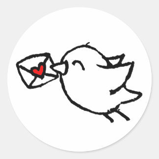 ハッピーメール便の鳥 ラウンドシール