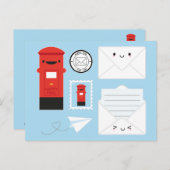 ハッピーメール – かわいい投稿 ポストカード (正面/裏面)