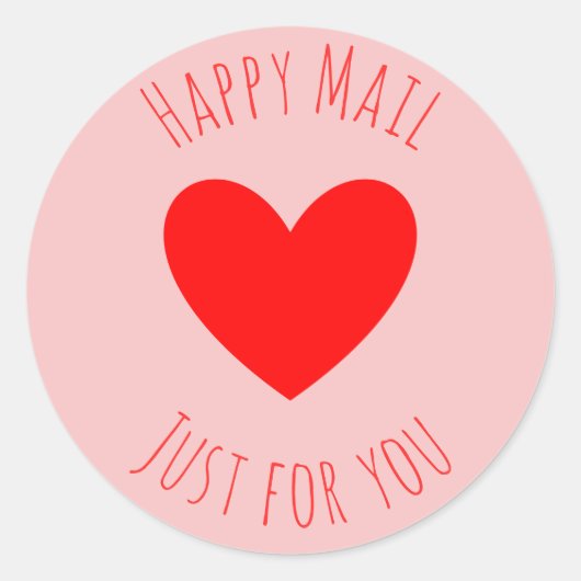 ハッピーメールJUST FOR YOUクラシックラウンドステッカー ラウンドシール (正面)