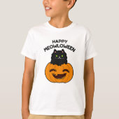 ハッピーメーロウィーン面白いハロウィーンパン Tシャツ (正面)